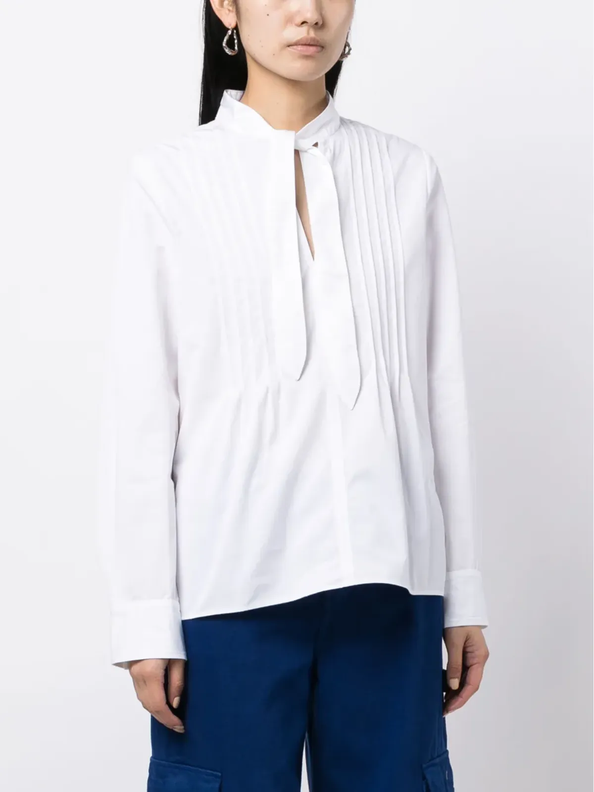 Maison Kitsuné ネックリボン付きコットンシャツ - 画像3