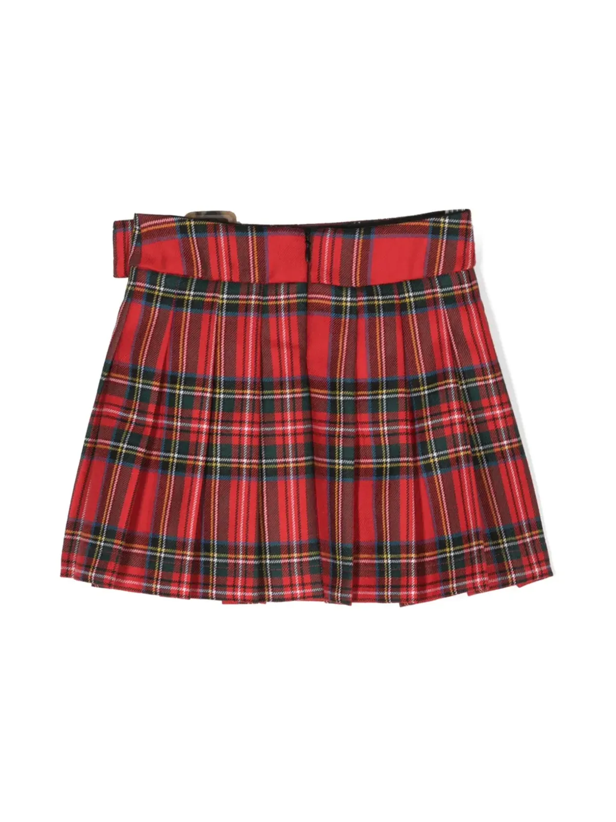 Dolce & Gabbana Kids タータンチェック ヴァージンウール スカート - レッド - 画像2