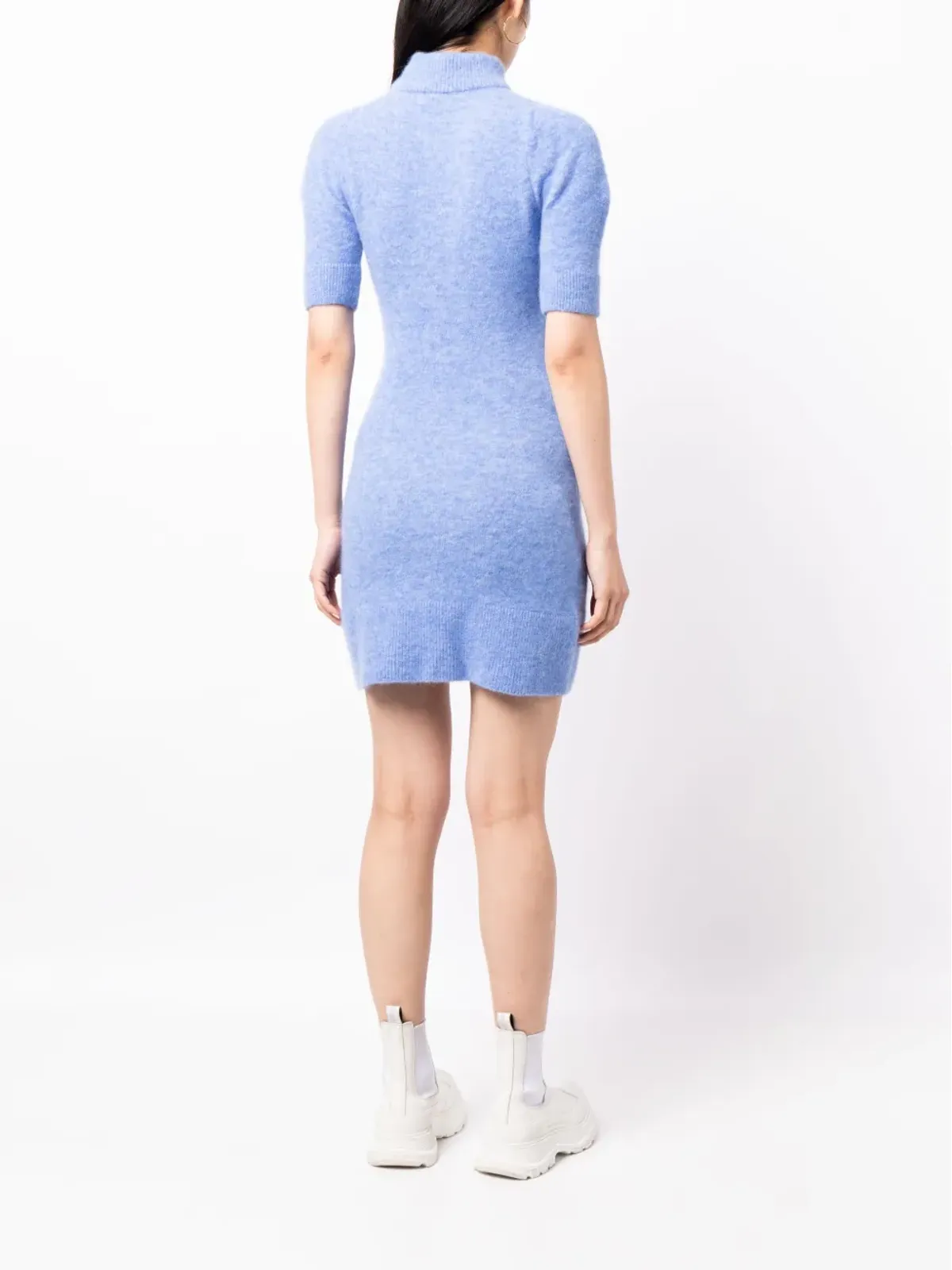 Patou カットアウトディテリング付き半袖ワンピース - ブルー - 画像4