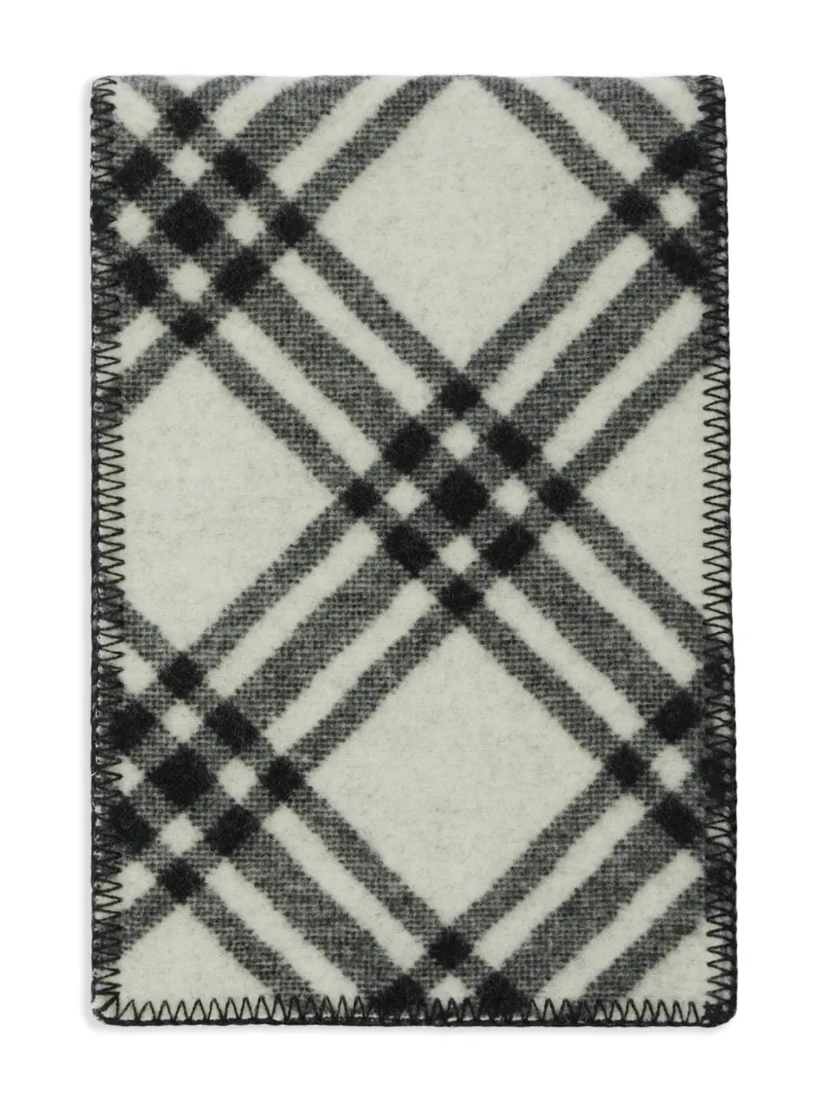 Burberry ビンテージチェック柄ウールスカーフ - ブラック - 画像3