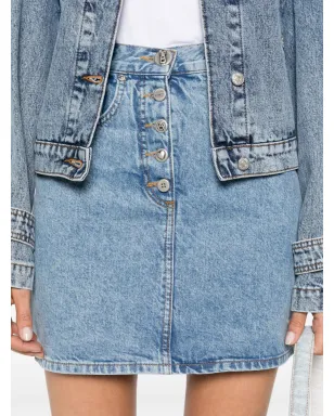 Moschino ロゴ刻印ボタン付きデニムスカート - サムネイル5
