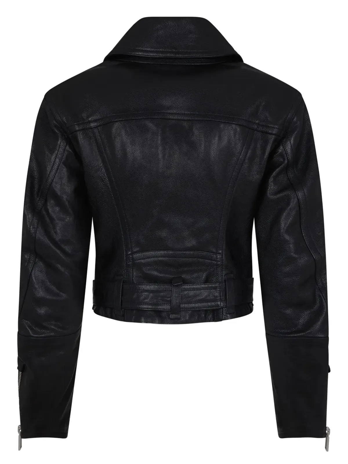 DSQUARED2 クロップドレザーバイカージャケット - 画像2