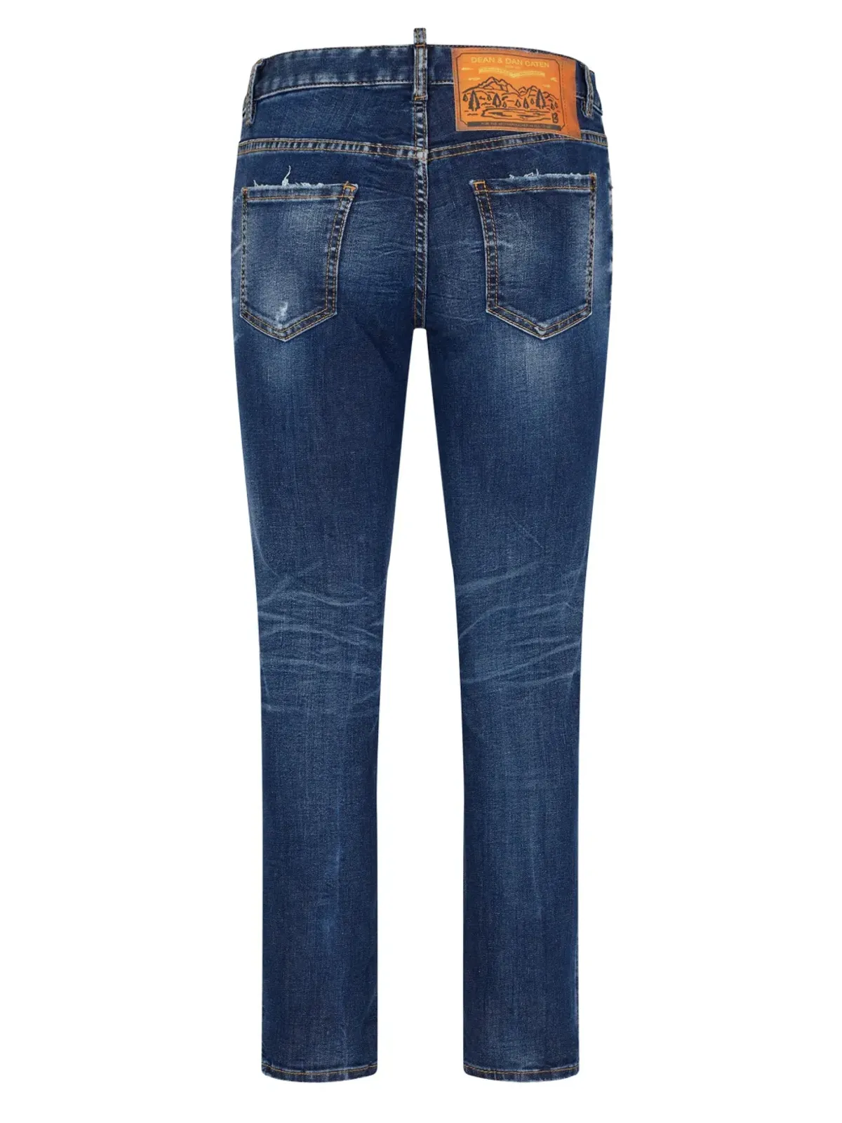 DSQUARED2 色落ちしたスリムカットジーンズ ブルー - 画像2