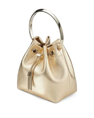 Jimmy Choo Bon Bon メタリック仕上げ バケットバッグ - ゴールド - サムネイル5