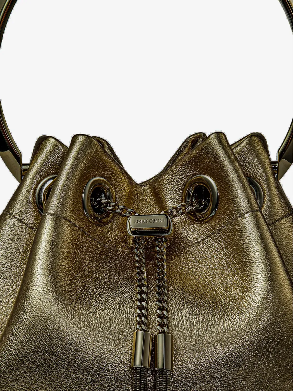 Jimmy Choo Bon Bon メタリック仕上げ バケットバッグ - ゴールド - 画像3