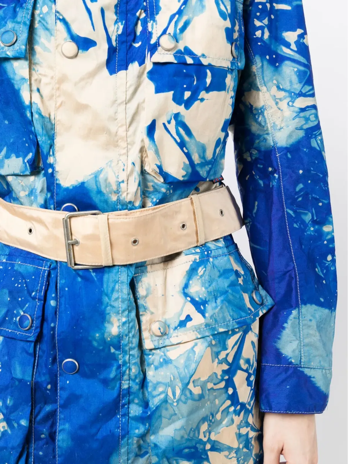 Stain Shade ベルト付きタイダイプリントジャケット - 画像5