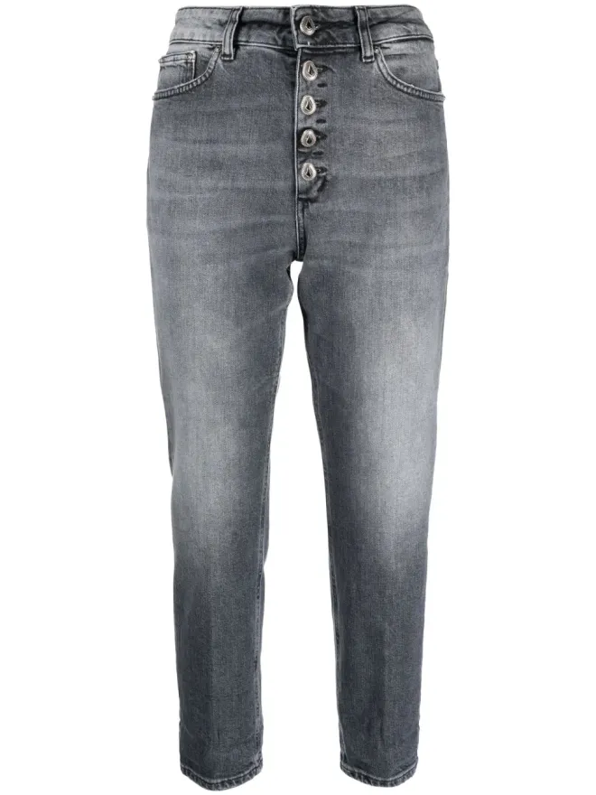 DONDUP DONDUP ロゴパッチ付きクロップドジーンズの商品画像