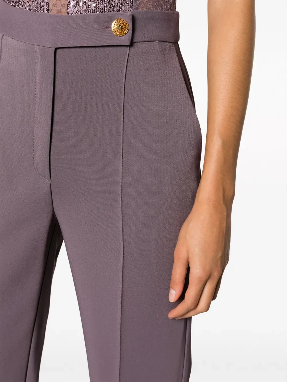 Elisabetta Franchi シームディテール テーラードパンツ - 画像5