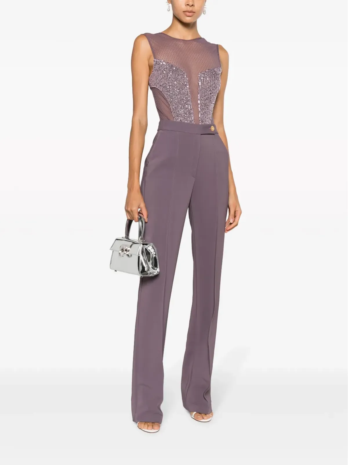 Elisabetta Franchi シームディテール テーラードパンツ - 画像2