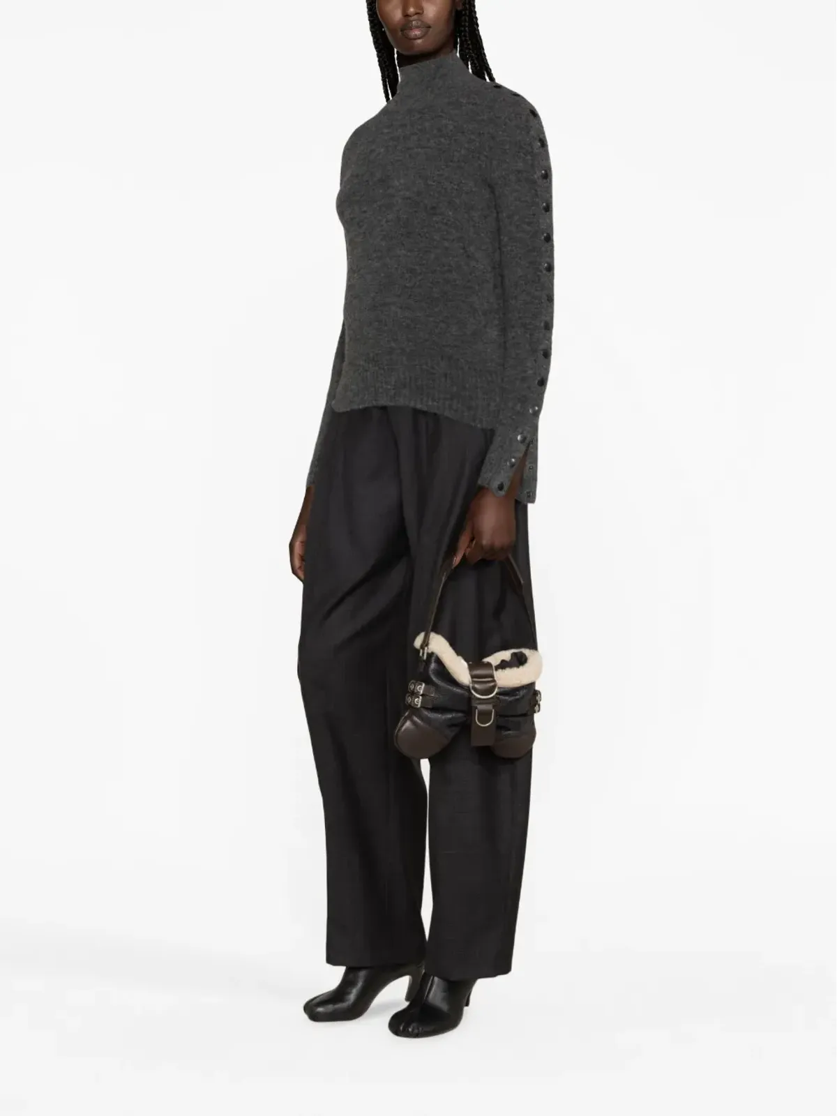 ISABEL MARANT Malo コンバーチブル ニット セーター - グレー - 画像4