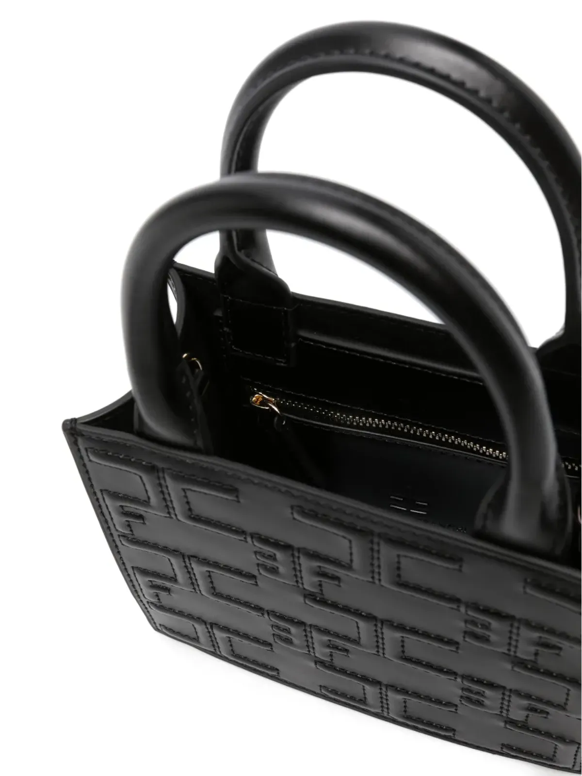 Elisabetta Franchi モノグラム ミニバッグ - ブラック - 画像5