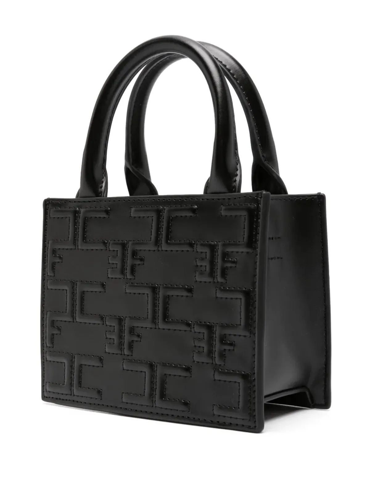 Elisabetta Franchi モノグラム ミニバッグ - ブラック - 画像3