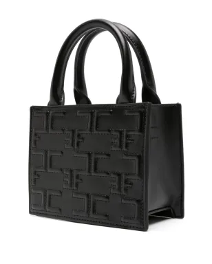 Elisabetta Franchi モノグラム ミニバッグ - ブラック - サムネイル3