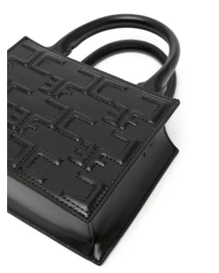 Elisabetta Franchi モノグラム ミニバッグ - ブラック - サムネイル4
