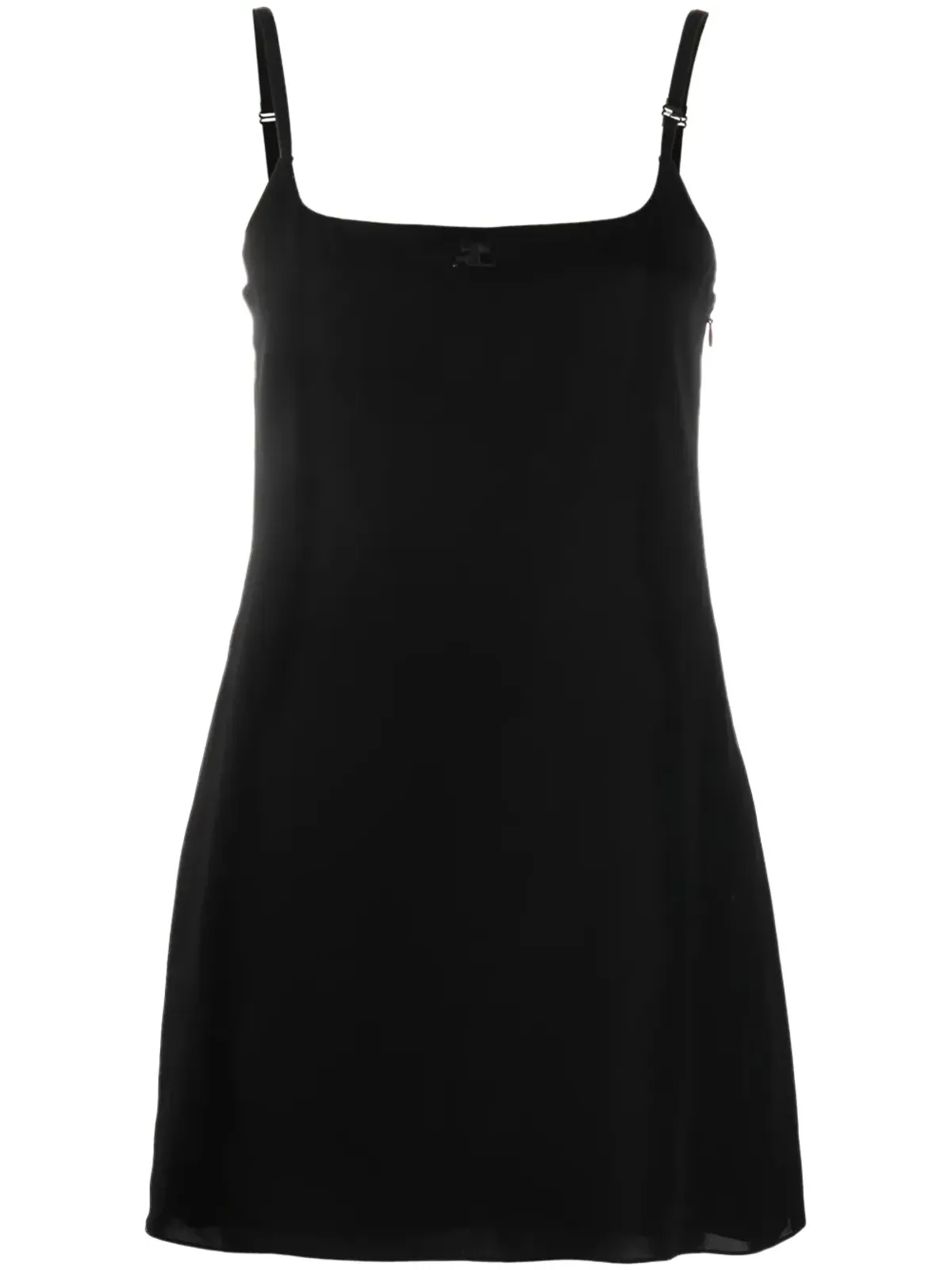 Courrèges ロゴパッチ ミニスリップドレス - 画像1