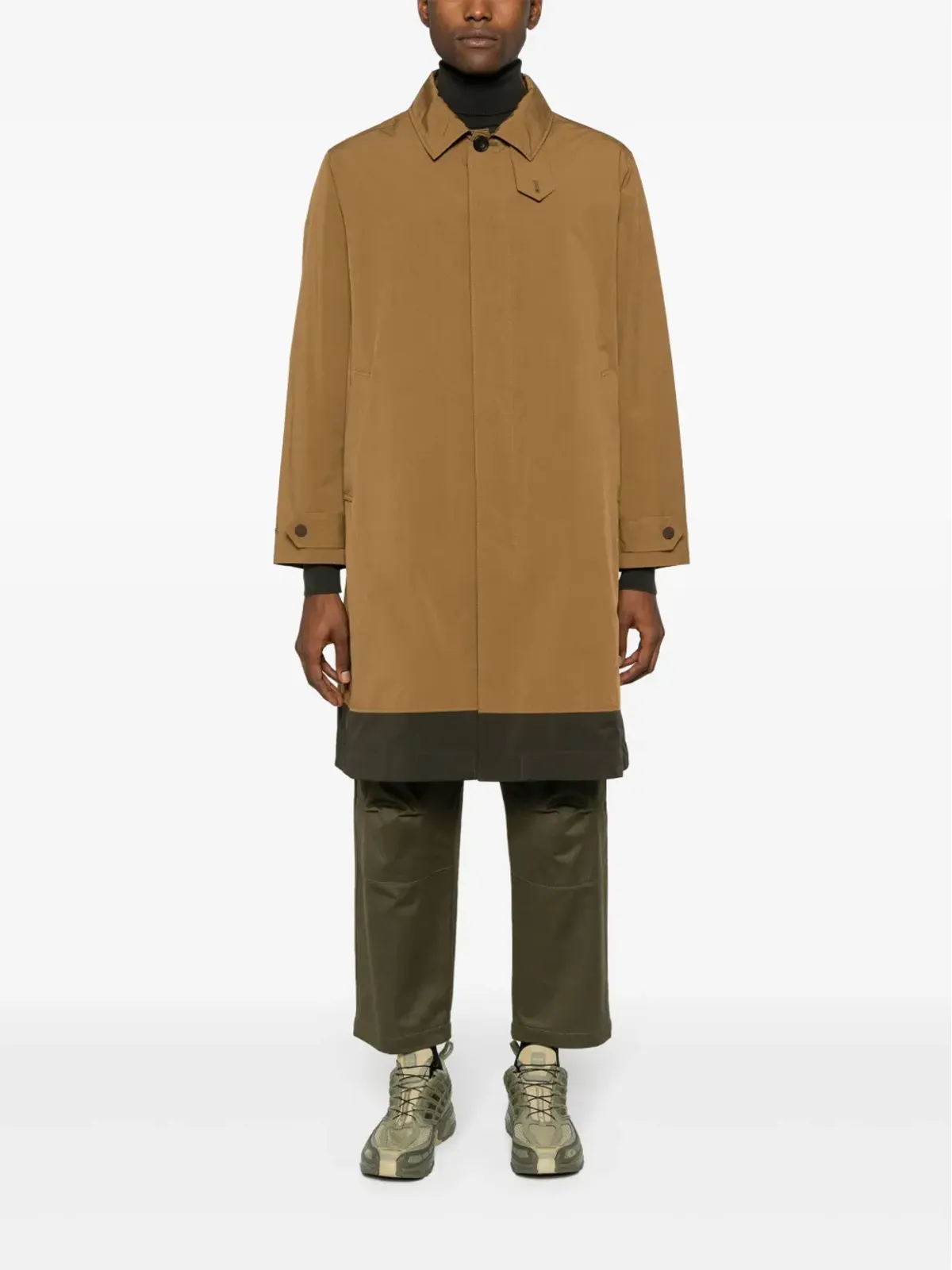 White Mountaineering クラシックカラー隠しファスナー付きパーカ - 画像2