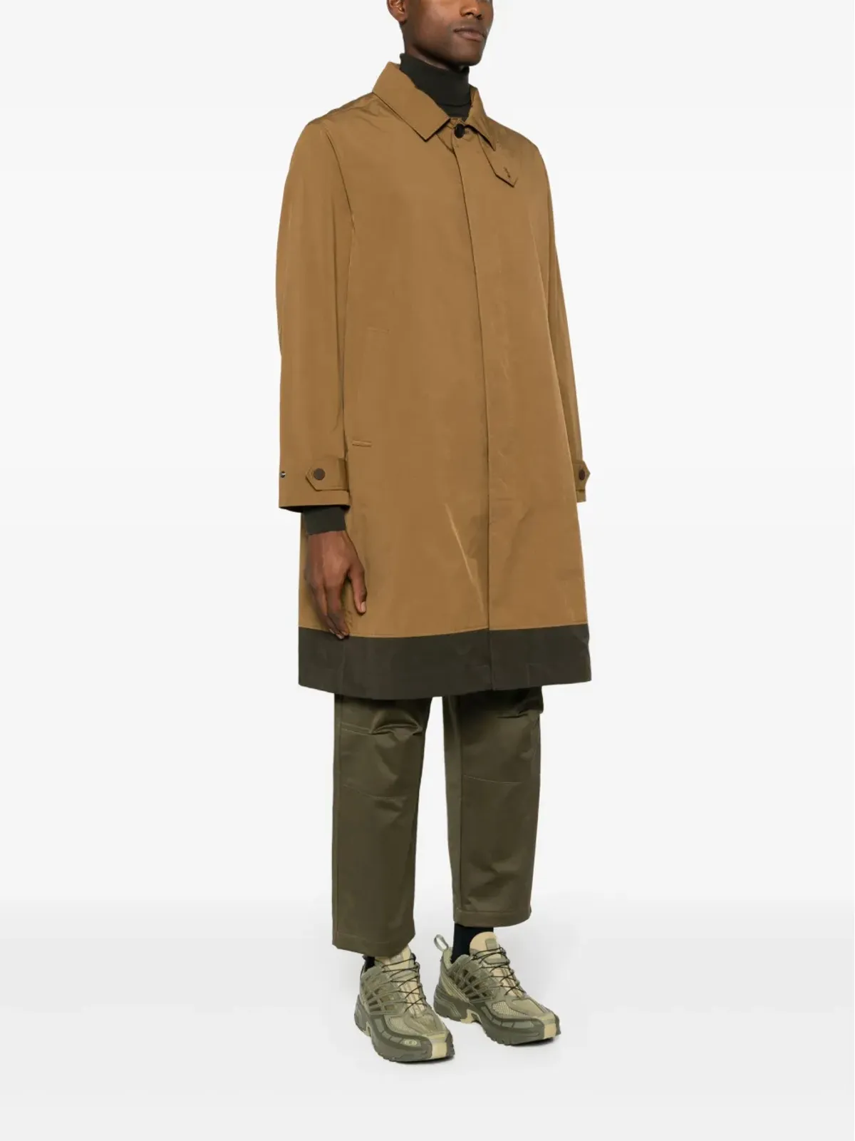 White Mountaineering クラシックカラー隠しファスナー付きパーカ - 画像3