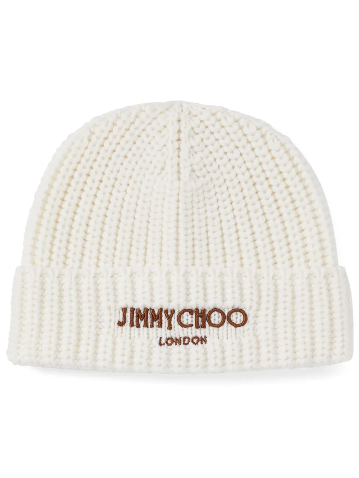 Jimmy Choo ロゴ刺繍リブ編みニットビーニー - 画像1