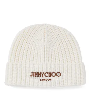 Jimmy Choo ロゴ刺繍リブ編みニットビーニー - サムネイル1