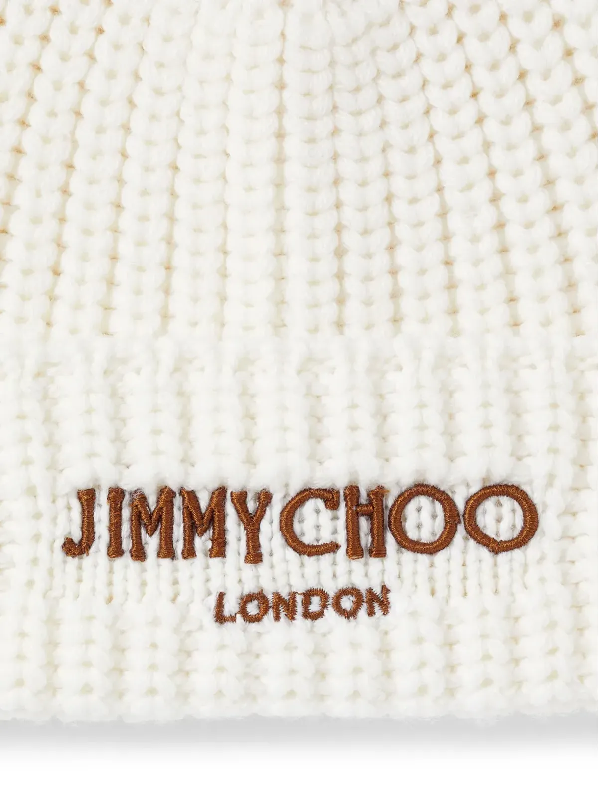 Jimmy Choo ロゴ刺繍リブ編みニットビーニー - 画像3