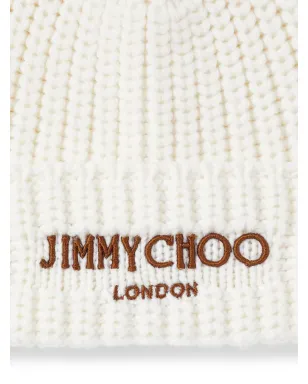 Jimmy Choo ロゴ刺繍リブ編みニットビーニー - サムネイル3