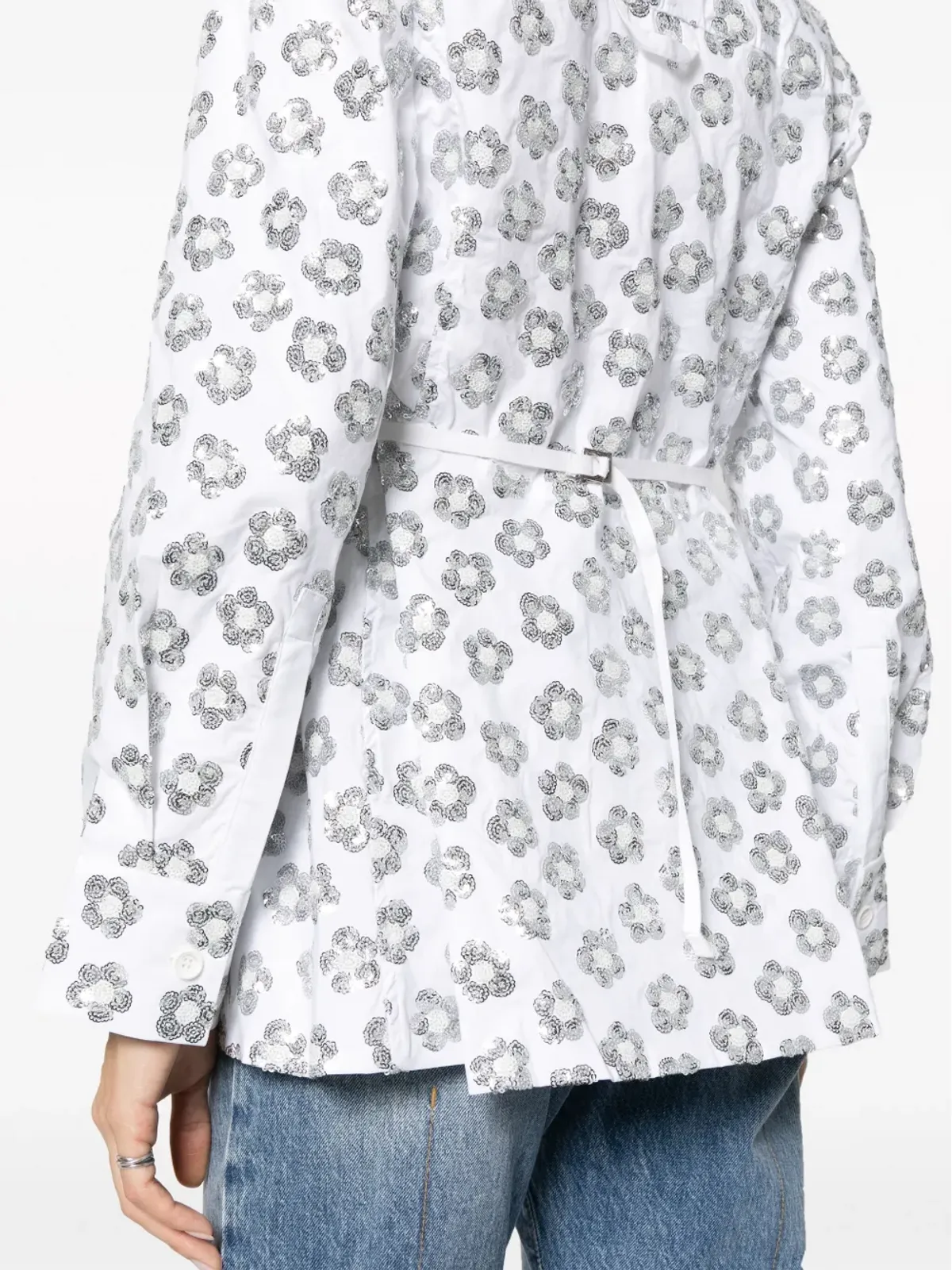 Jacquemus La Chemise Lavoir Brodée 刺繍入りシャツ - 白 - 画像5