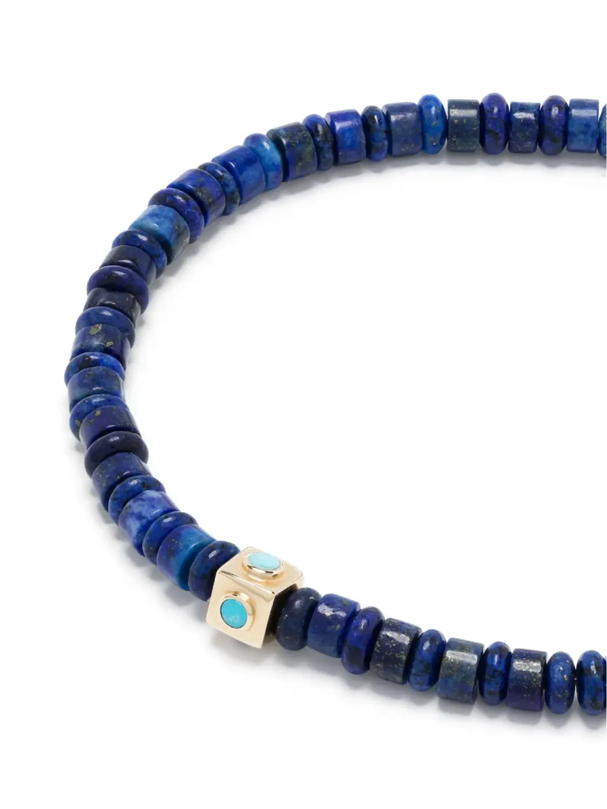 LUIS MORAIS 14K イエローゴールド ラピスラズリ ビーズ ブレスレット ブルー - 画像3