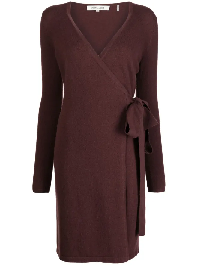 DVF Diane von Furstenberg DVF Diane von Furstenberg リンダ ラップ Vネック ミニドレスの商品画像
