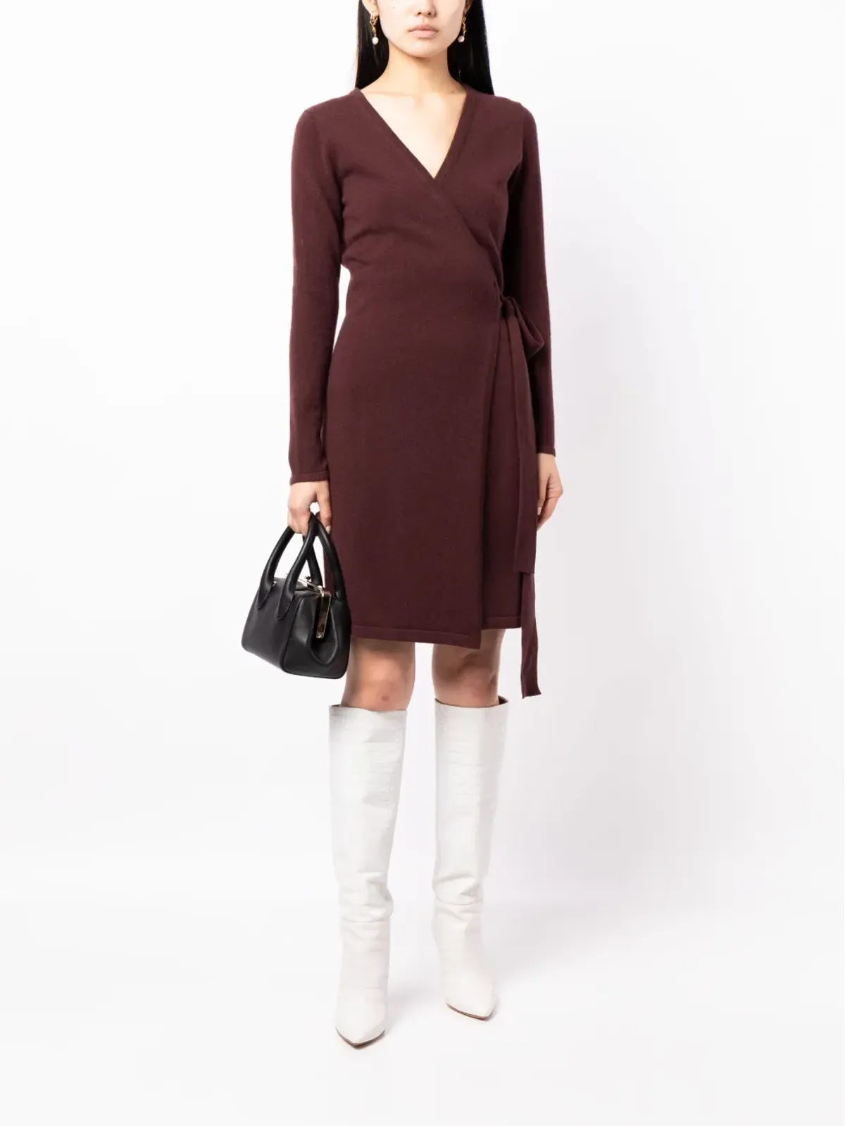 DVF Diane von Furstenberg リンダ ラップ Vネック ミニドレス - 画像2