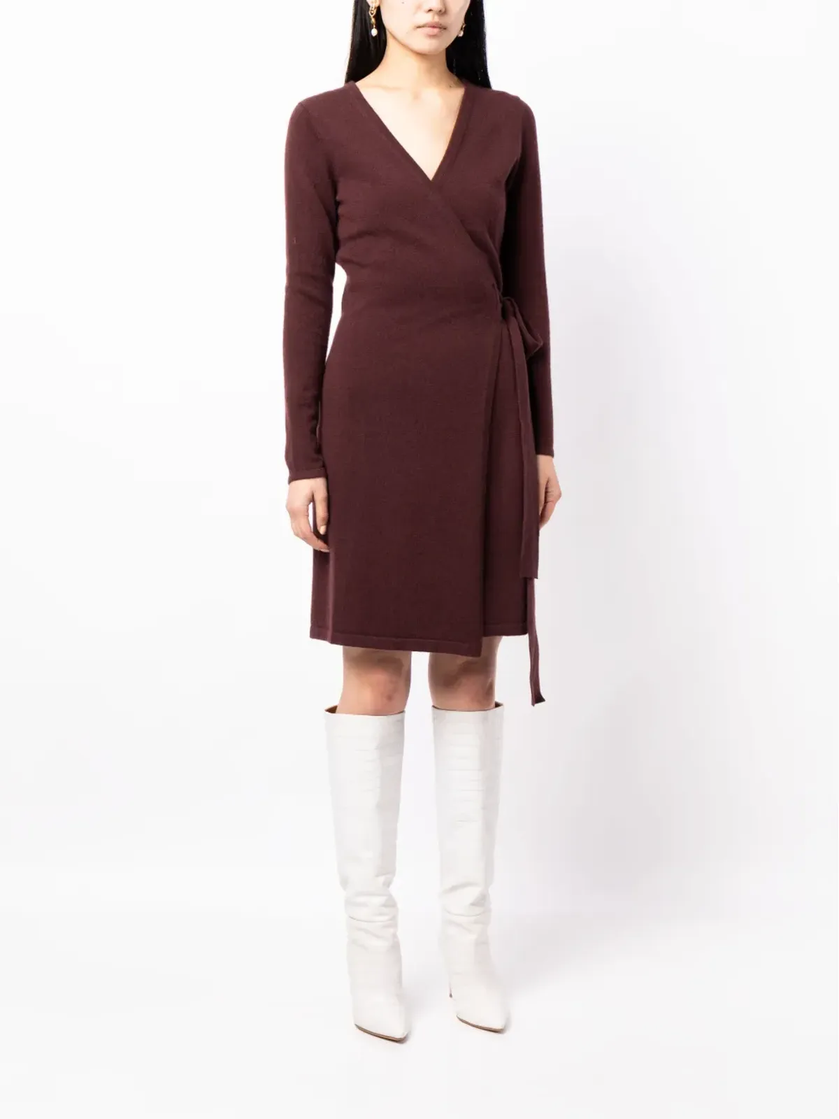 DVF Diane von Furstenberg リンダ ラップ Vネック ミニドレス - 画像3