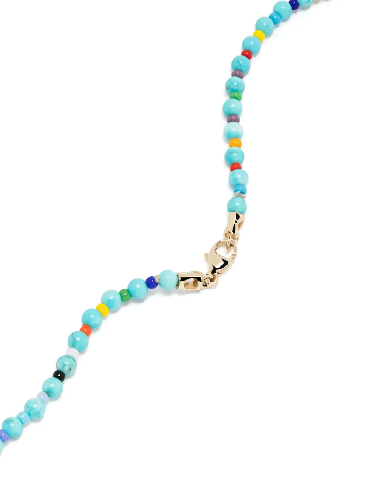 LUIS MORAIS 14kt イエローゴールド T-bar ビーズ ネックレス - 画像4