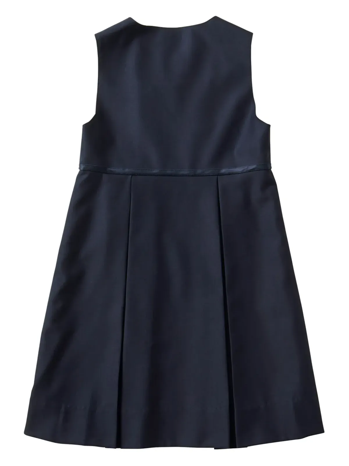 Familiar pleat-detail wool dress - Blue - 画像5