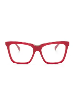 Max Mara Eyewear ロゴプリント キャットアイフレーム眼鏡 - サムネイル1