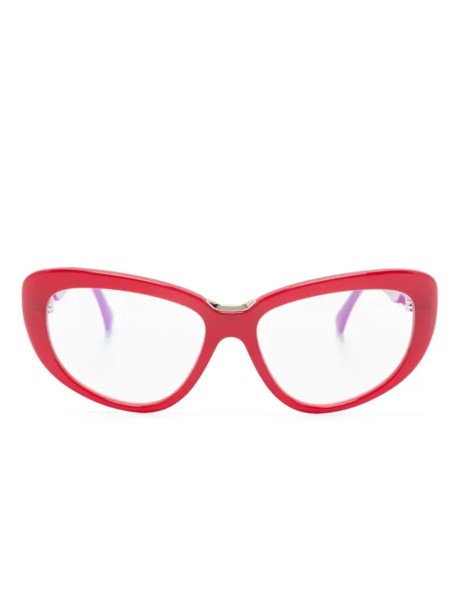 Max Mara Eyewear Max Mara Eyewear ロゴ刻印 キャットアイフレーム眼鏡 - レッドの商品画像