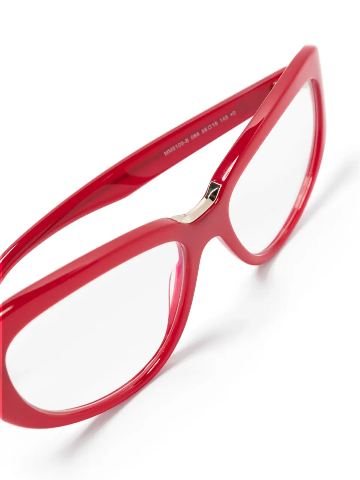 Max Mara Eyewear ロゴ刻印 キャットアイフレーム眼鏡 - レッド - 画像3