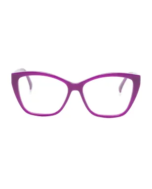 Max Mara Eyewear MM5036 081 ロゴプレート スクエア メガネ - パープル - サムネイル1