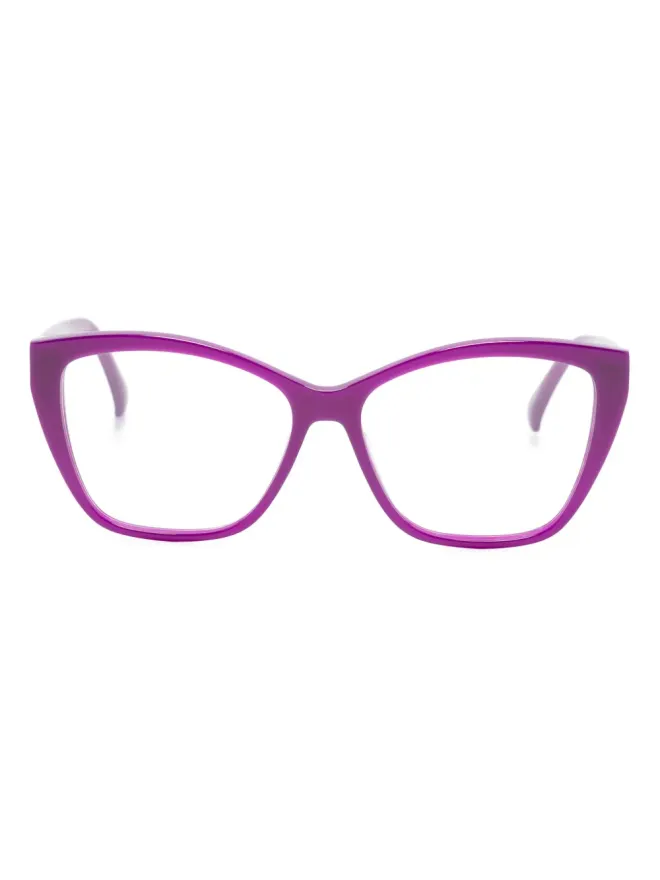 Max Mara Eyewear Max Mara Eyewear MM5036 081 ロゴプレート スクエア メガネ - パープルの商品画像