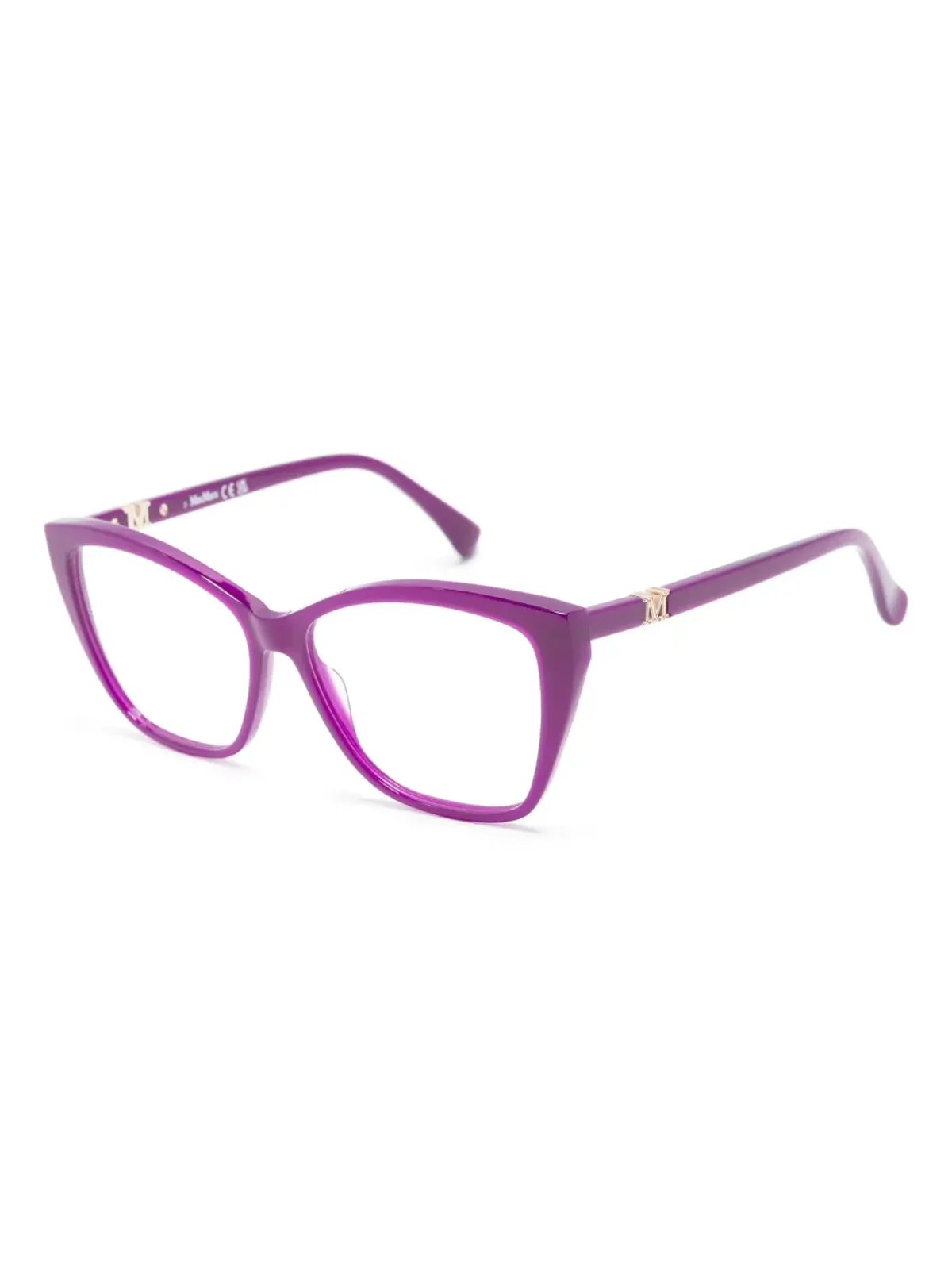 Max Mara Eyewear MM5036 081 ロゴプレート スクエア メガネ - パープル - 画像2