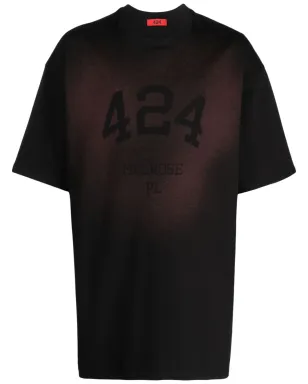 424 ロゴプリント・フェードド コットン Tシャツ - サムネイル1