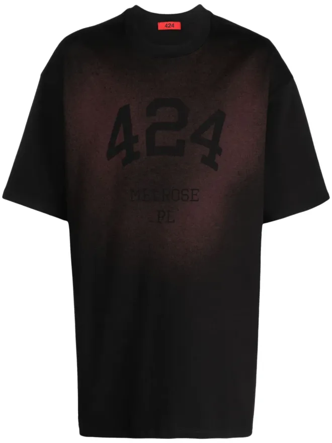 424 424 ロゴプリント・フェードド コットン Tシャツの商品画像
