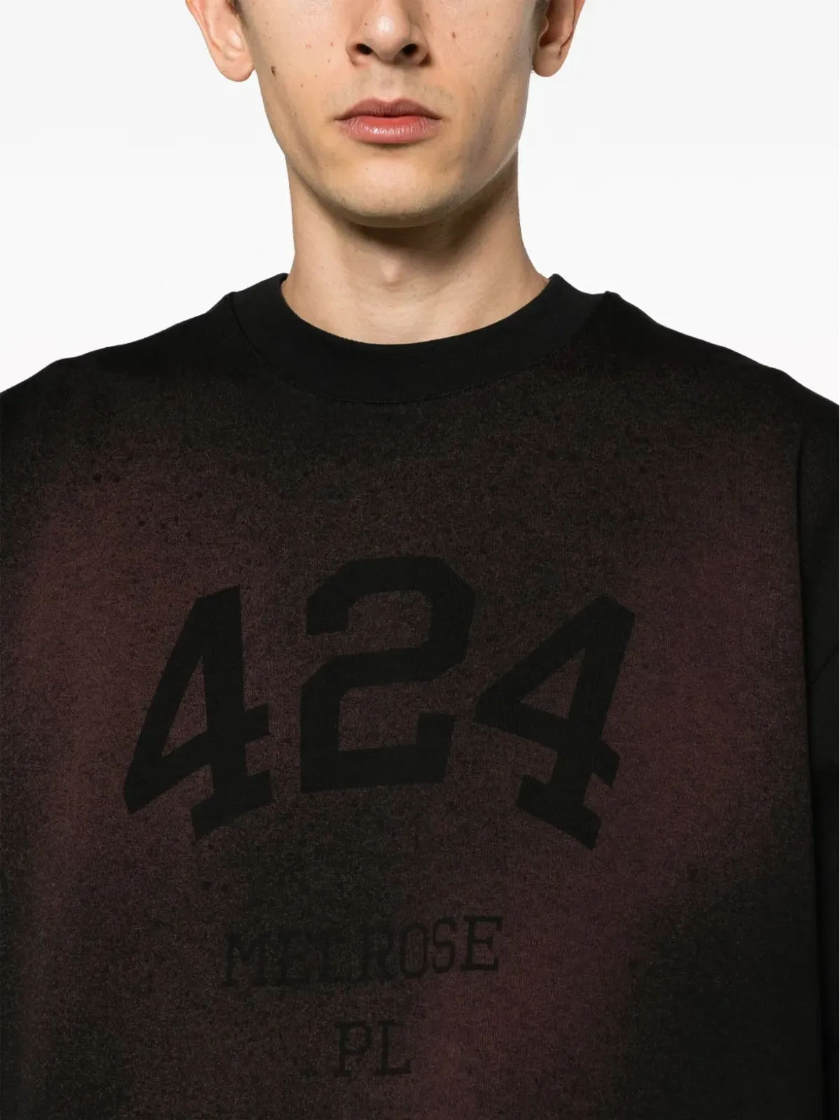 424 ロゴプリント・フェードド コットン Tシャツ - 画像5
