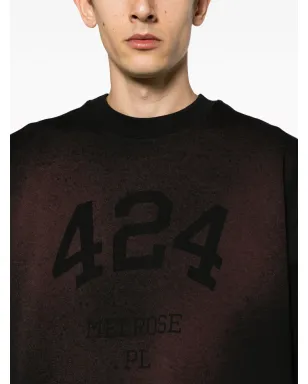424 ロゴプリント・フェードド コットン Tシャツ - サムネイル5