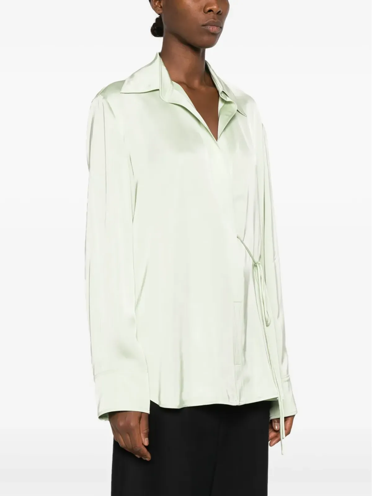 Jil Sander ラップサテンシャツ - 画像3