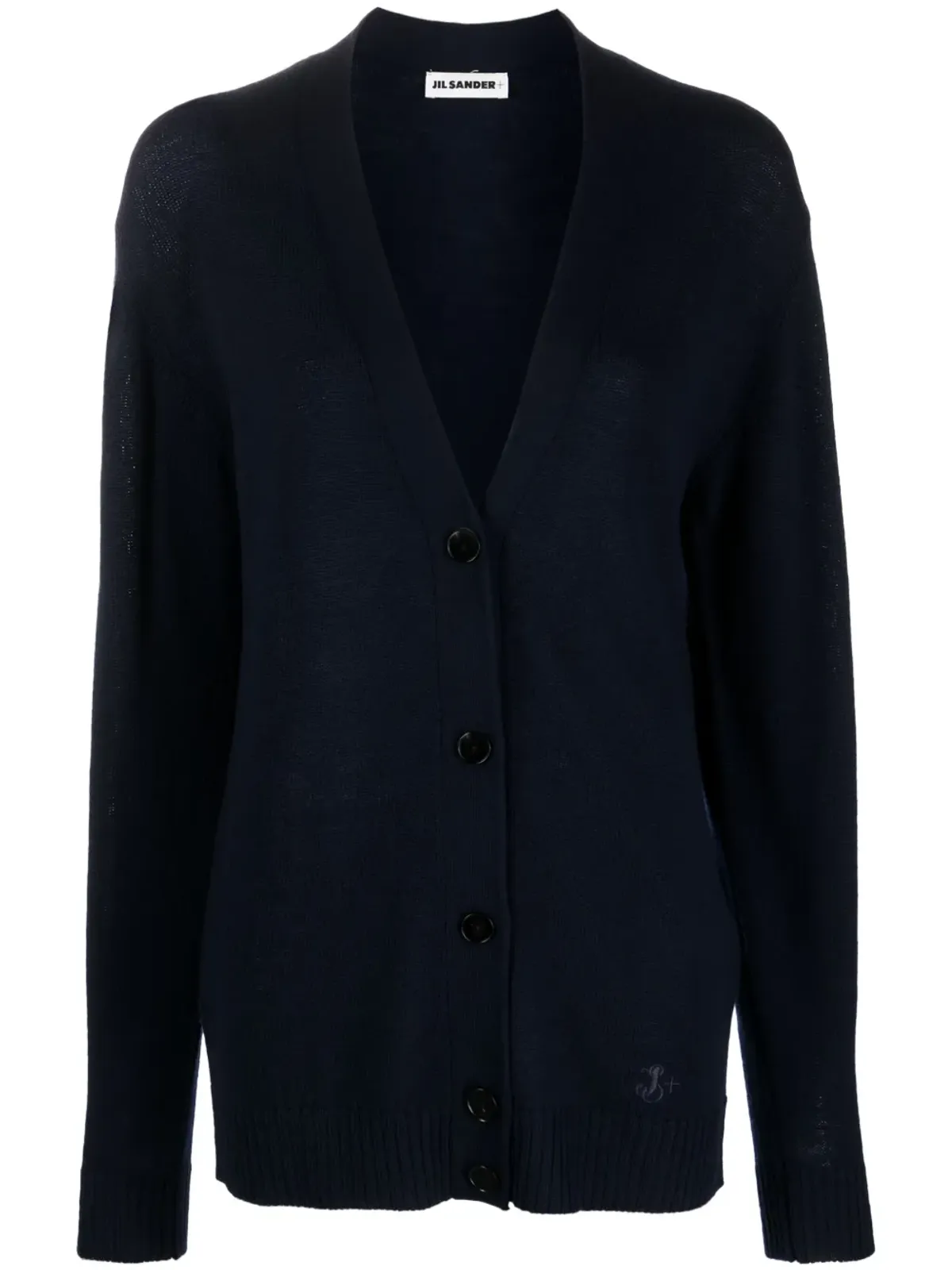 Jil Sander Vネック細編みニットカーディガン - ブルー - 画像1