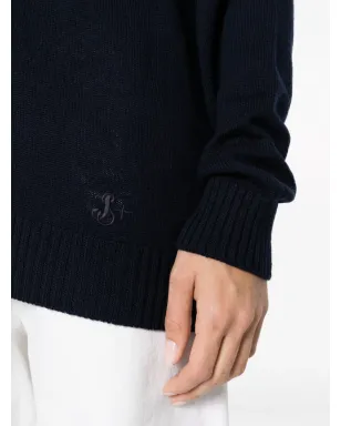Jil Sander Vネック細編みニットカーディガン - ブルー - サムネイル5