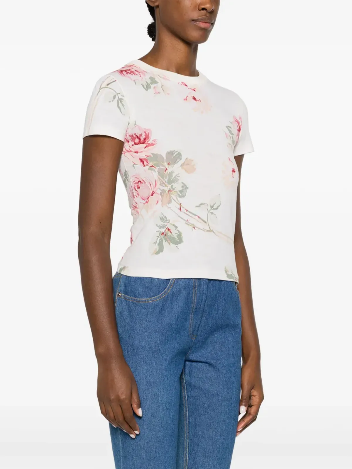 John Galliano Pre-Owned 1990年代花柄プリントTシャツ - 画像4