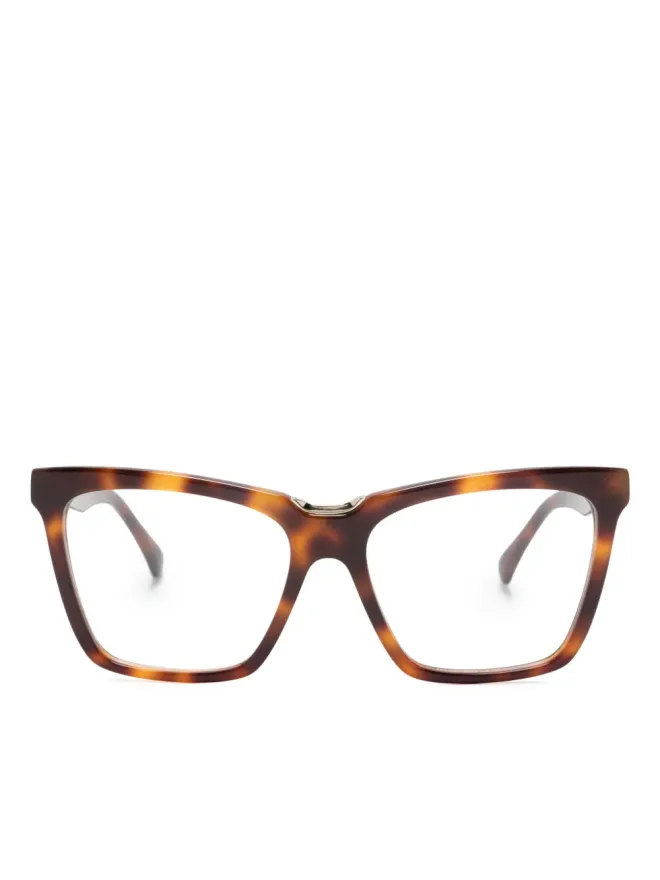 Max Mara Eyewear Max Mara Eyewear 猫目フレーム眼鏡 ブラウンの商品画像