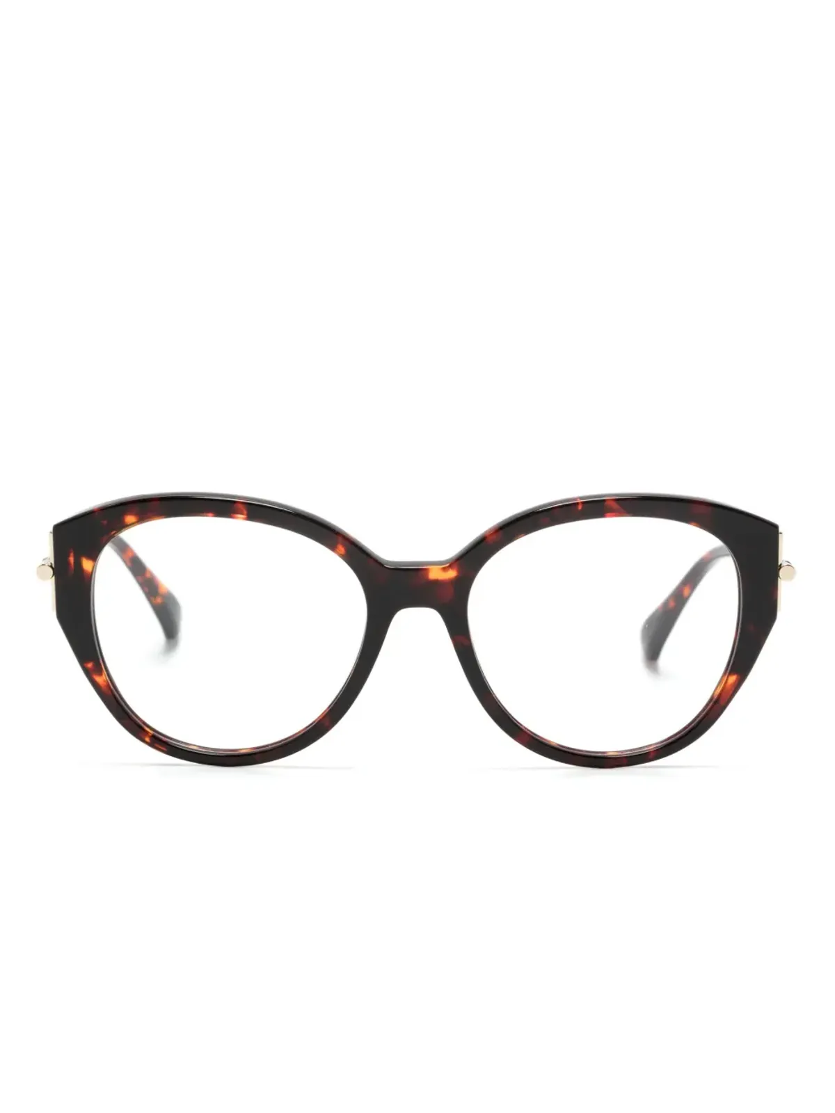 Max Mara Eyewear べっ甲柄の丸型フレーム眼鏡 - 画像1