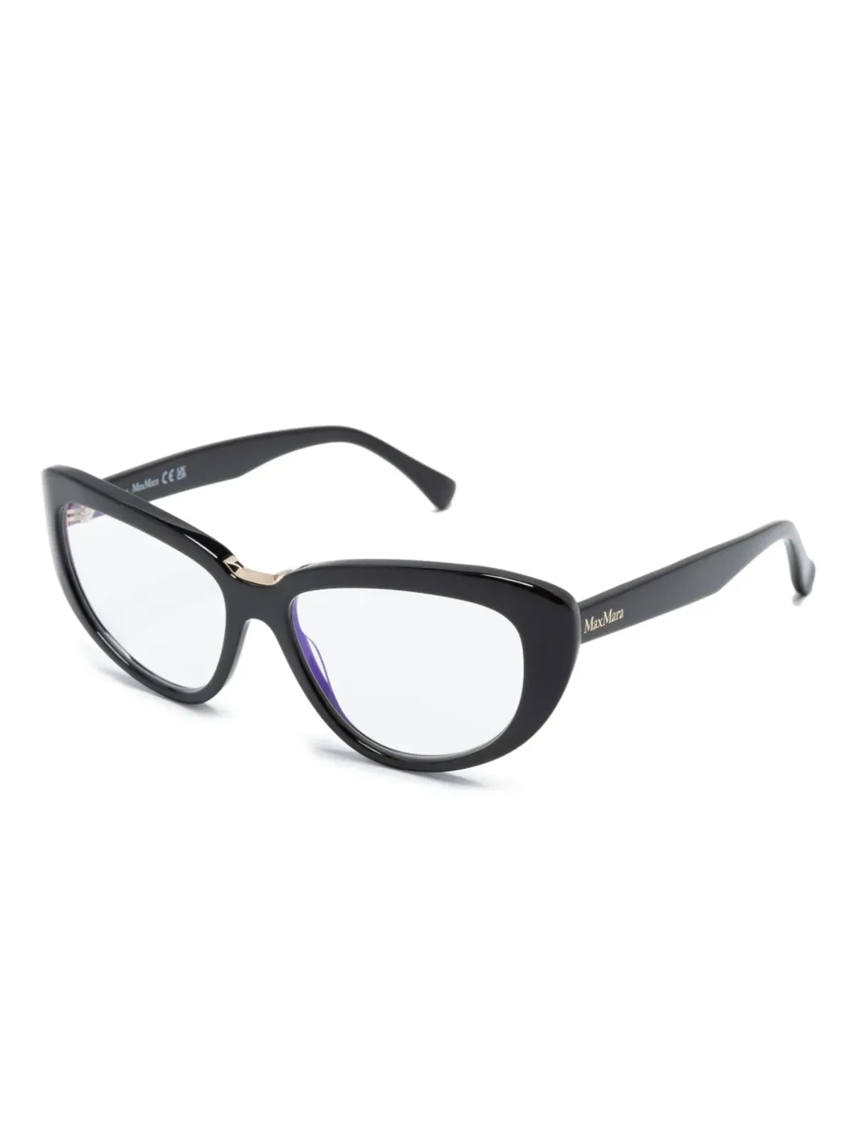 Max Mara Eyewear MM5109B ロゴプリント キャットアイ フレーム眼鏡 - ブラック - 画像2