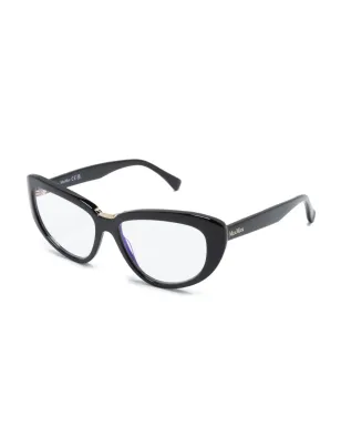 Max Mara Eyewear MM5109B ロゴプリント キャットアイ フレーム眼鏡 - ブラック - サムネイル2